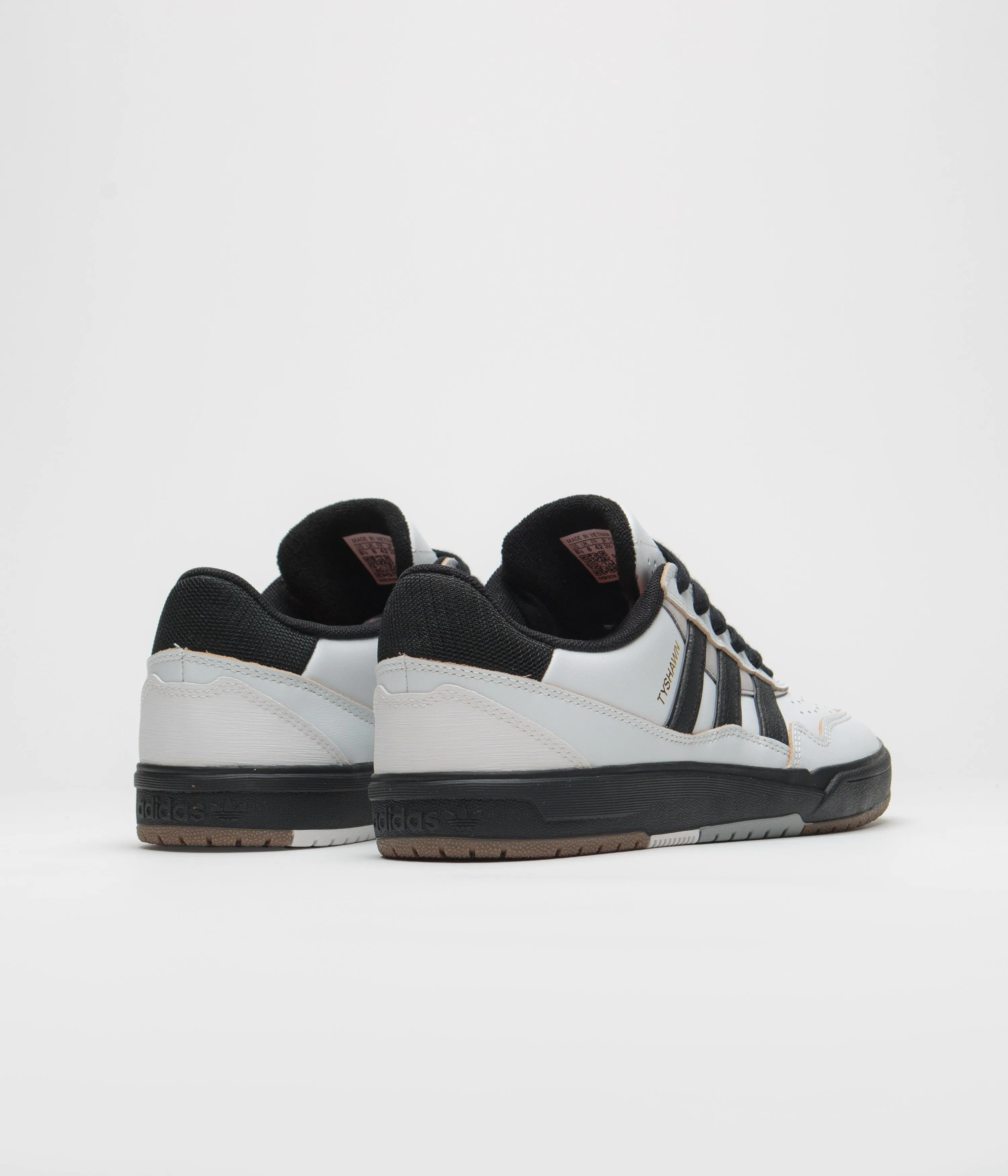 Adidas Tyshawn II Shoes - Crystal White / Core Black / Solid Grey