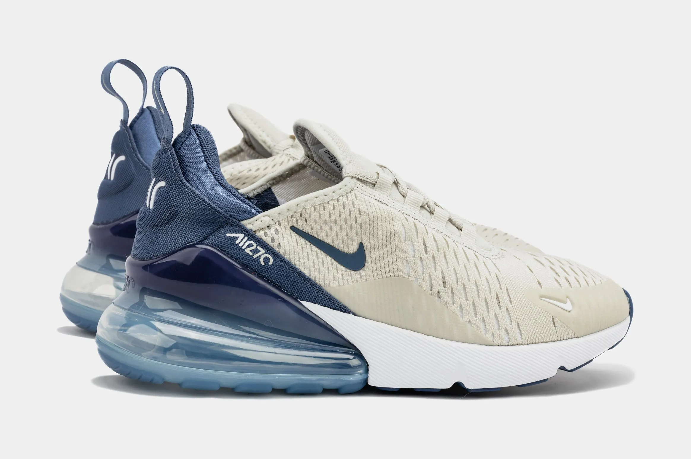 Air Max 270 Womens Running Shoes (Beige/Blue)