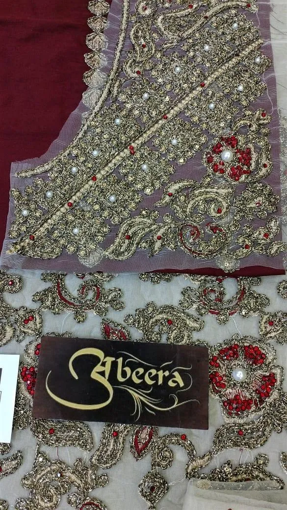 Aliza Waqar Net Dresses - Embroidered Net Dupatta - Replica - Unstitched