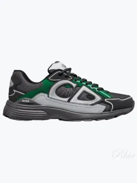 B30 Mesh Technical Fabric Low-Top Sneakers Green Black