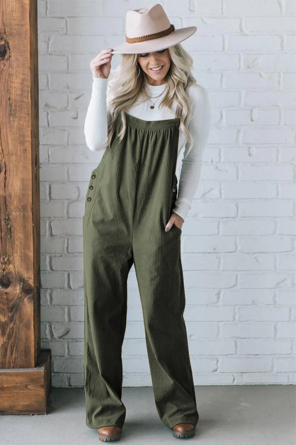 Casual Corduroy Overalls