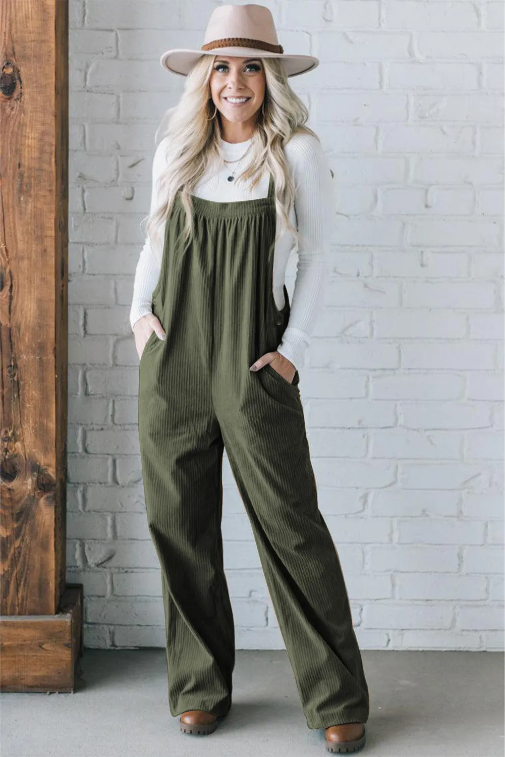 Casual Corduroy Overalls