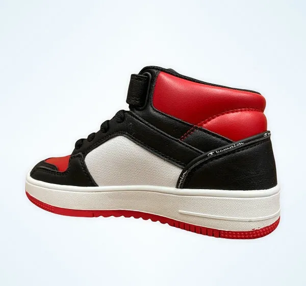 Champion scarpa sneakers da ragazzi Rebound 2.0 Mid S32262-CHA-KK001 nero bianco rosso