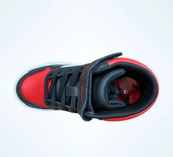 Champion scarpa sneakers da ragazzi Rebound 2.0 Mid S32262-CHA-KK001 nero bianco rosso