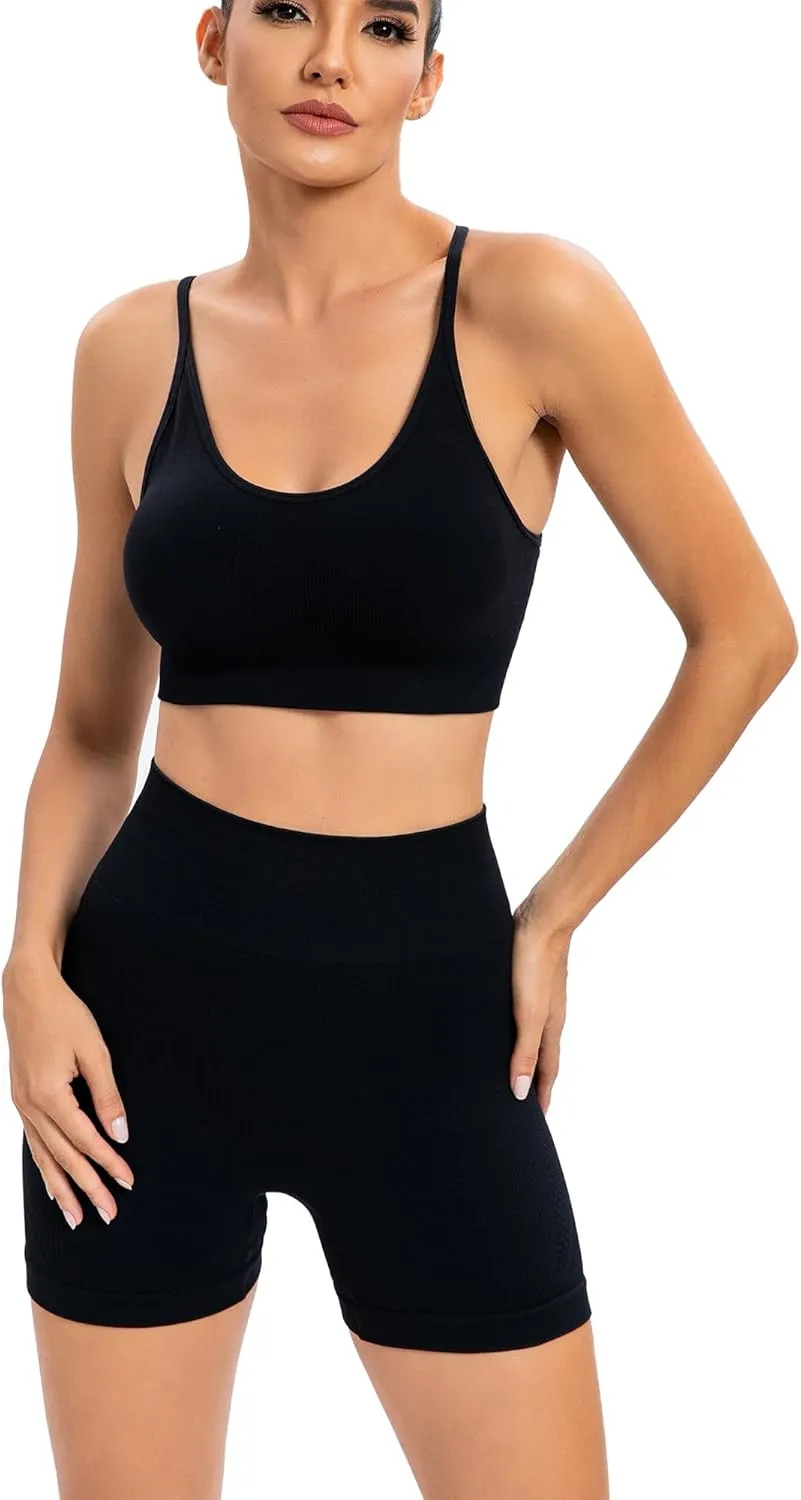 Crisscross Back Seamless Padded Medium Support with Removable Pads