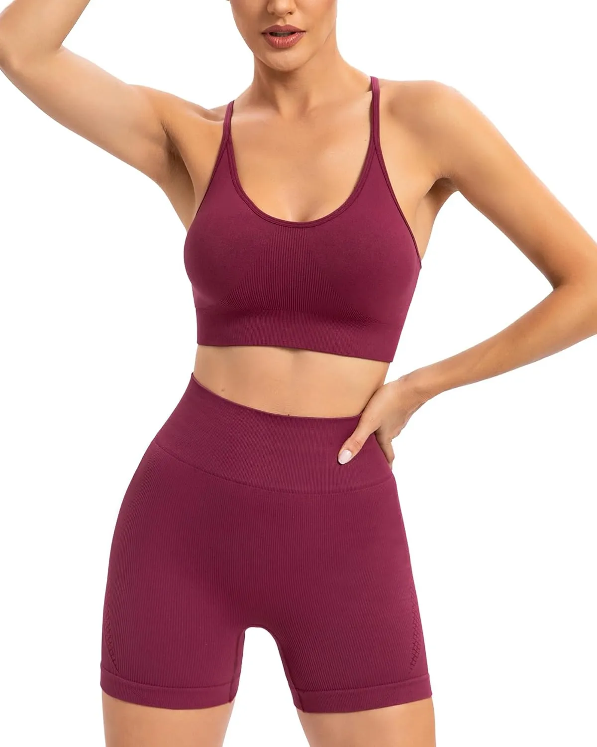 Crisscross Back Seamless Padded Medium Support with Removable Pads