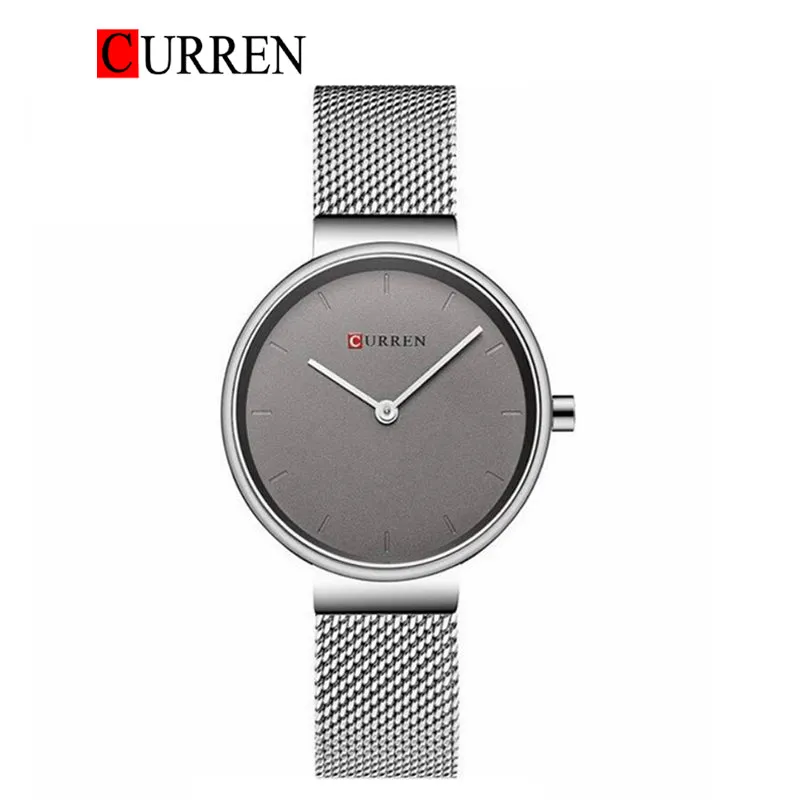 CURREN Original Brand Mesh Band Wrist Watch For Women With Brand (Box & Bag)-9016