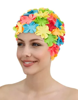 Flower Rubber Swim Cap