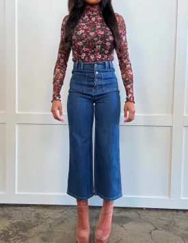 Gretta Button Fly High Waisted Jeans