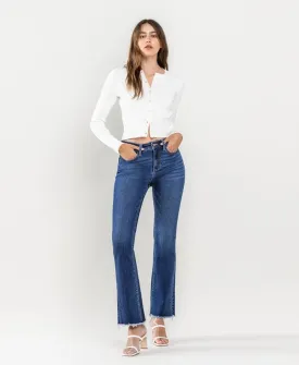 High Rise Raw Hem Bootcut Jeans