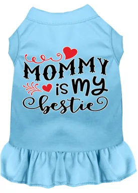 Mommy Is My Bestie Screen Print Dog Dress Baby Blue Lg (14)