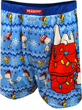 Peanuts Snoopy and Woodstock Christmas Boxers