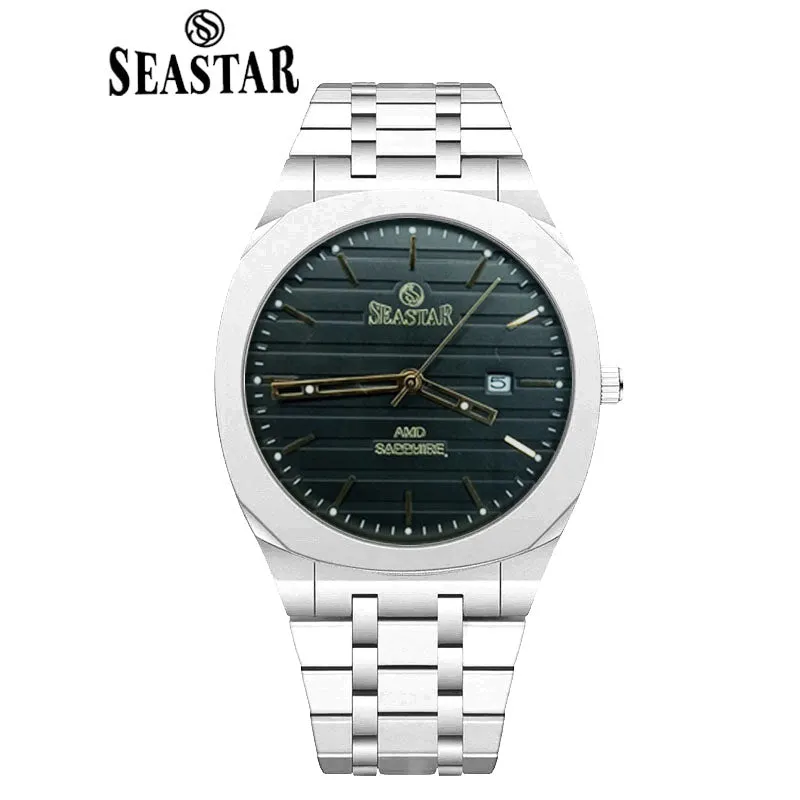 SEASTAR Original Brand Stainless Steel Band Wrist Watch For Men With Brand (Box & Bag)-2410