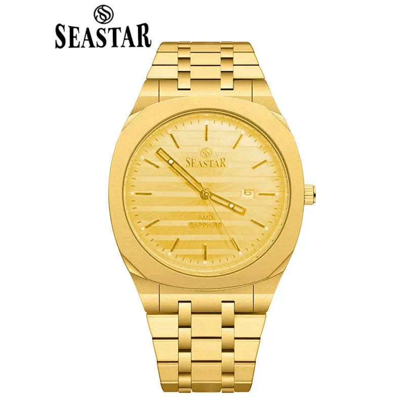 SEASTAR Original Brand Stainless Steel Band Wrist Watch For Men With Brand (Box & Bag)-2410