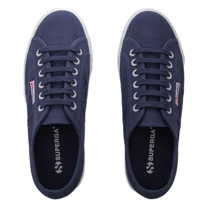 Superga scarpa sneakers da donna con zeppa 2790 Cotw Linea Up and Down S9111LW F43 blu