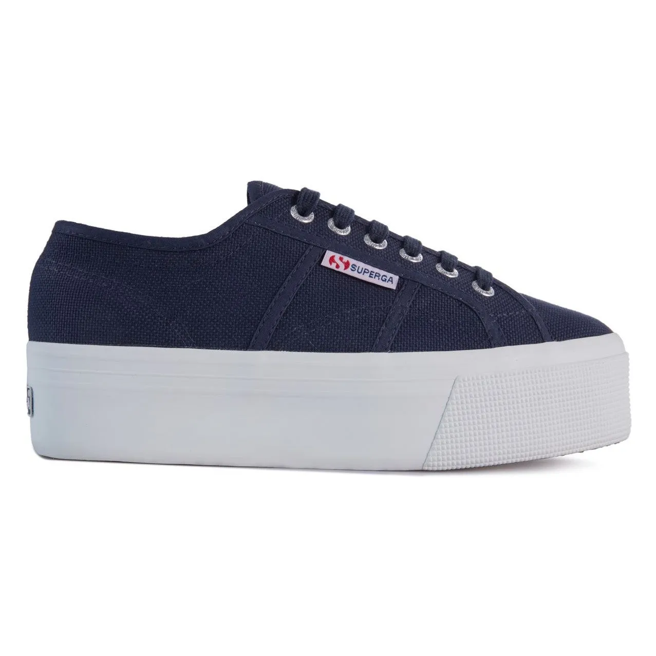 Superga scarpa sneakers da donna con zeppa 2790 Cotw Linea Up and Down S9111LW F43 blu