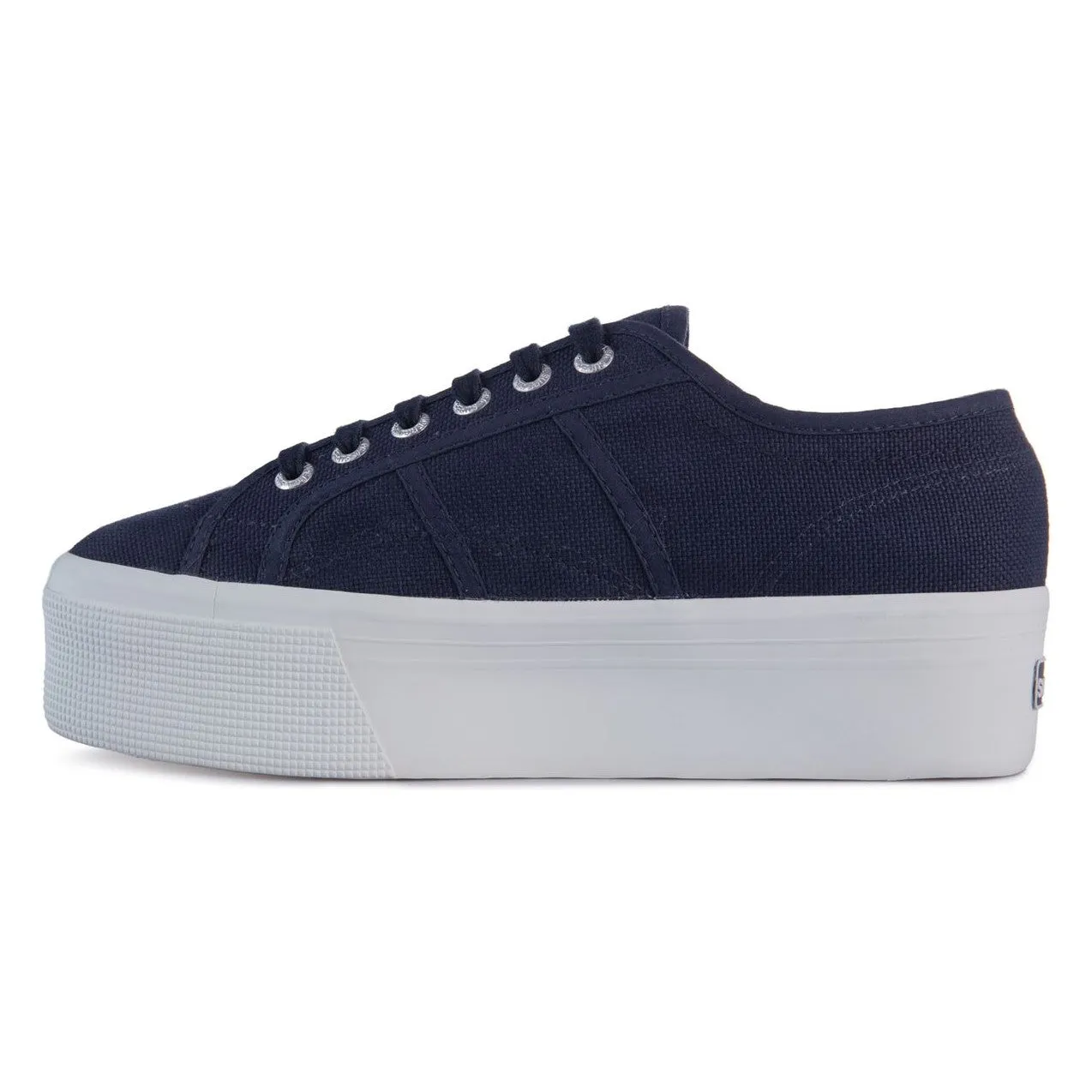 Superga scarpa sneakers da donna con zeppa 2790 Cotw Linea Up and Down S9111LW F43 blu