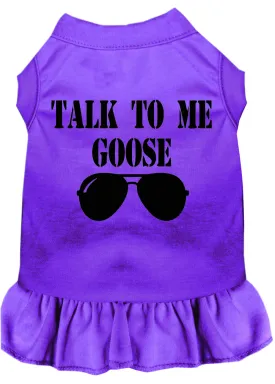 Talk To Me Goose Screen Print Dog Dress Purple Xxxl (20)