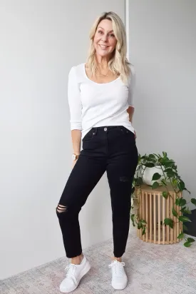 Taylor Mom Jean - Black