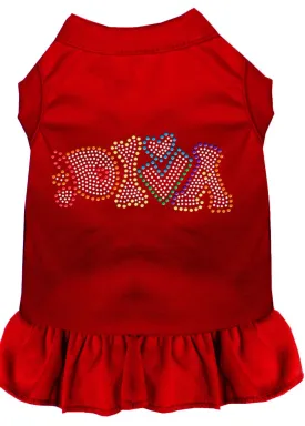 Technicolor Diva Rhinestone Pet Dress Red 4x (22)