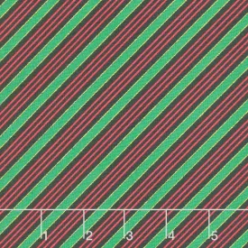 Tis the Season - Diagonal Candy Stripe Metallic Yardage