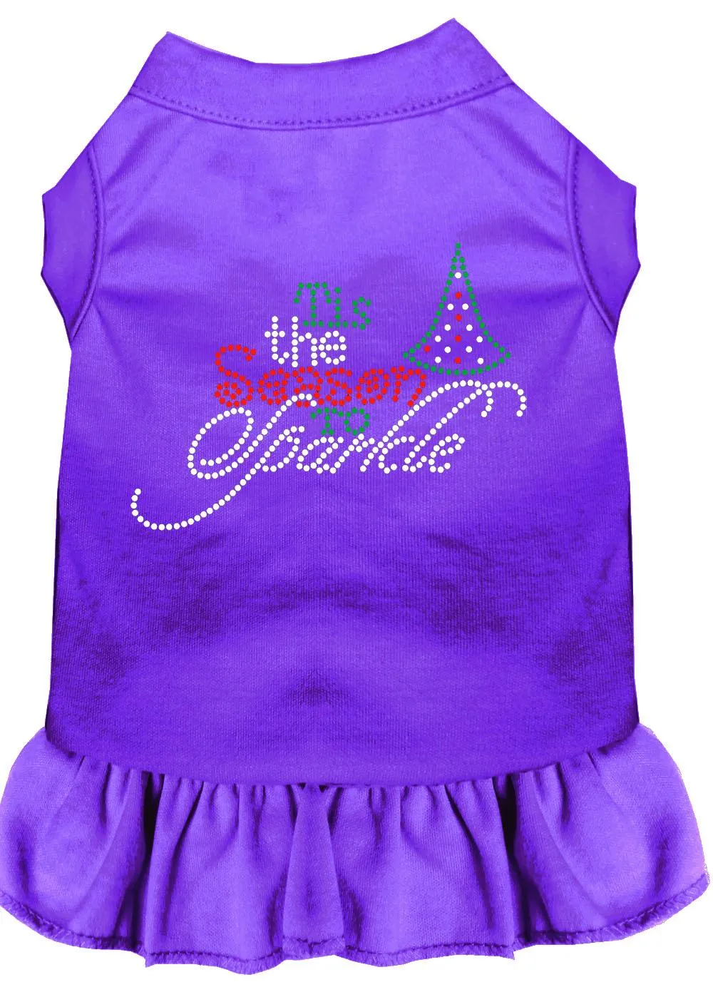 Tis The Season To Sparkle Rhinestone Dog Dress Purple Xxxl (20)