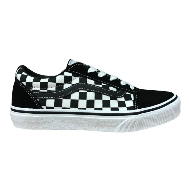 Vans scarpa sneakers da vragazzo a scacchi Ward VN038J9PVJ1 nero-bianco