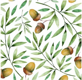 Watercolor Acorns - Charger