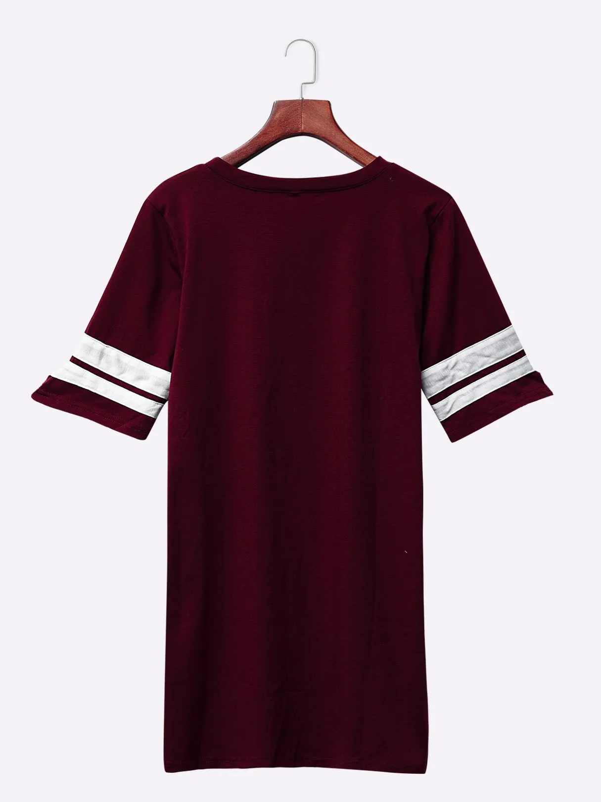 Wholesale Round Neck Short Sleeve Stripe Casual Dresses