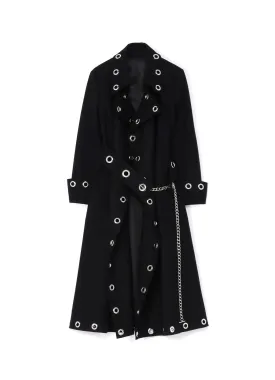 W/Melton eyelet coat