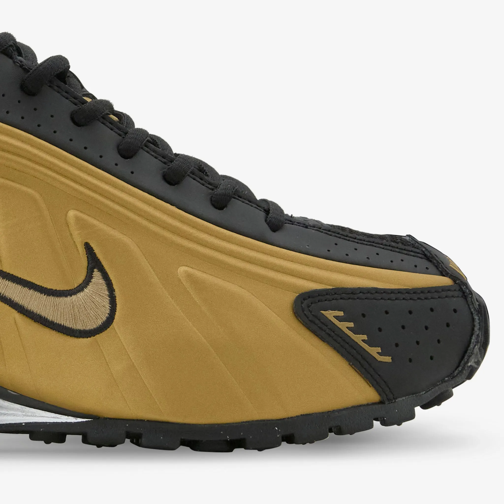 Women's Shox R4 Black | Metallic Gold | Metallic Silver